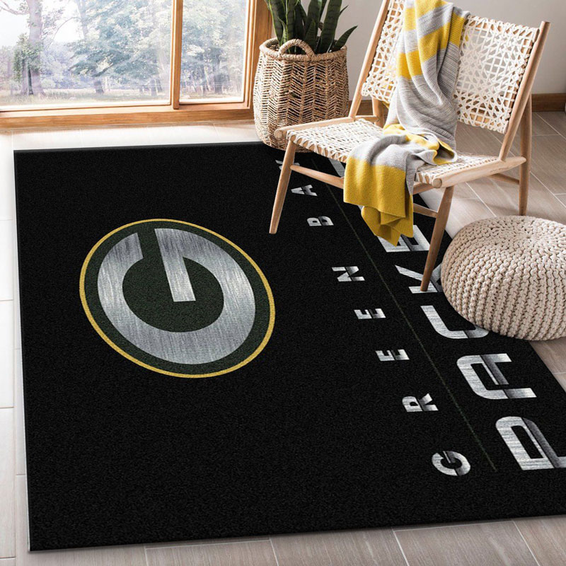 Green Bay Packers Rug NFL Area Rug Dining Room Rugs Indoor Rugs Rectangle Carpet