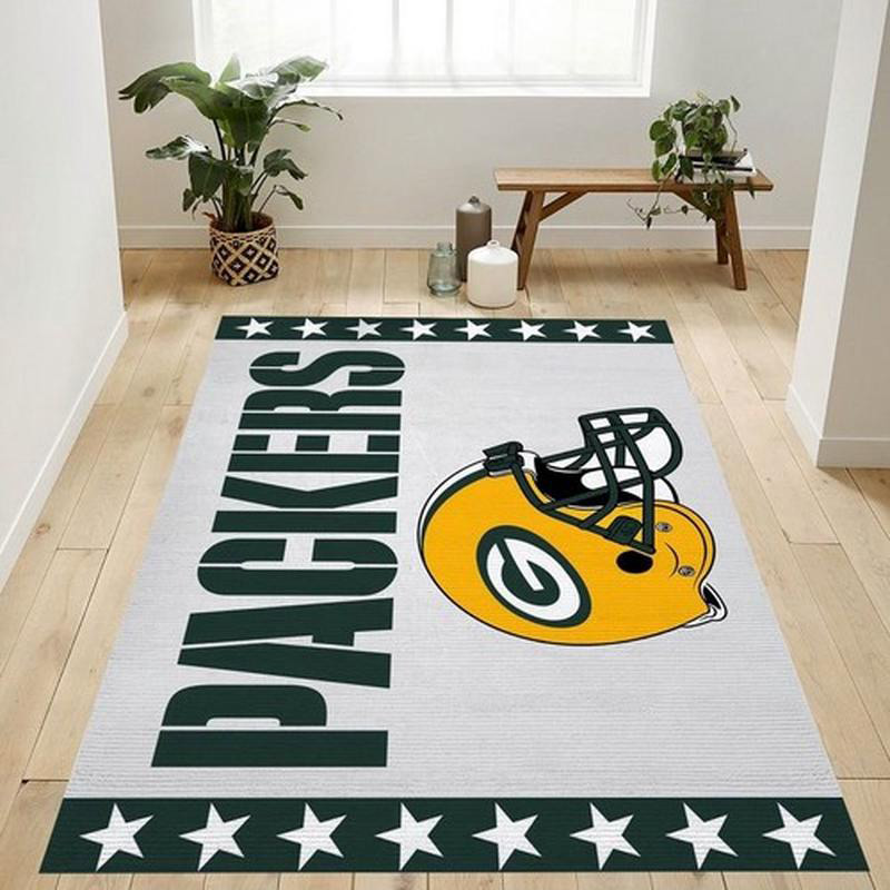 Green Bay Packers Area Rug NFL Area Rug Kitchen Rug Indoor Rug Rectangle Carpet