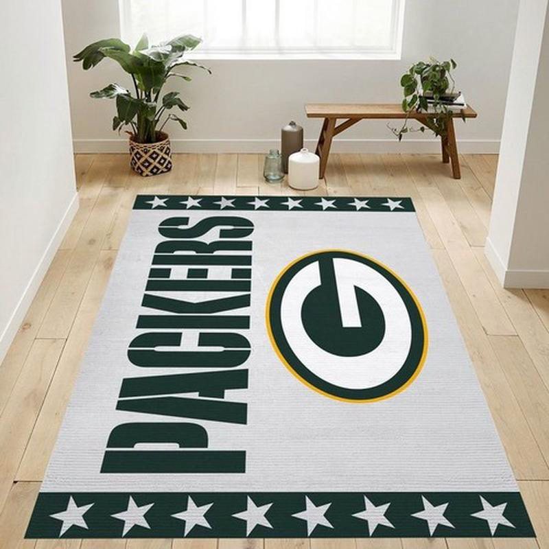 Green Bay Packers Rug NFL Area Rug Living Room Area Rug Indoor Rugs Rectangle Carpet