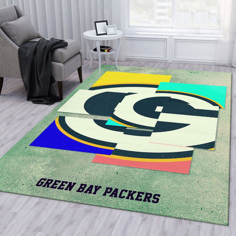 Green Bay Packers Area Rug NFL Area Rug Bedroom Area Rug Indoor Indoor Rug Rectangle Carpet