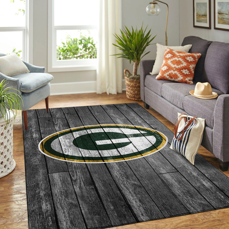 Green Bay Packers Area Rug NFL Area Rug Living Room Rug Indoor Indoor Rug Rectangle Carpet
