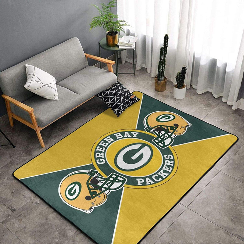 Green Bay Packers Area Rug NFL Area Rug Bathroom Rugs Indoor Rug Rectangle Carpet