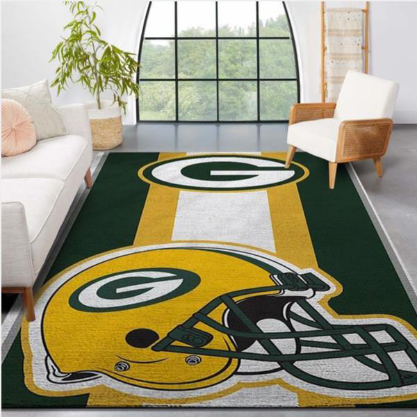 Green Bay Packers Area Rug NFL Area Rug Bathroom Rug Indoor Indoor Rug Rectangle Carpet