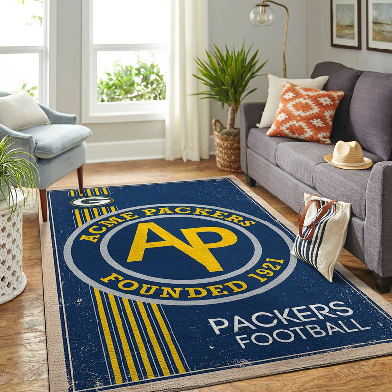 Green Bay Packers Rug NFL Area Rug Bedroom Rug Indoor Indoor Rugs Rectangle Carpet