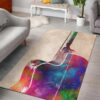 guitar art area rug living room rugs bedroom rug