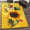 helianthus washable rugs sunflower rug