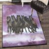 horses rugs five black horses running rug