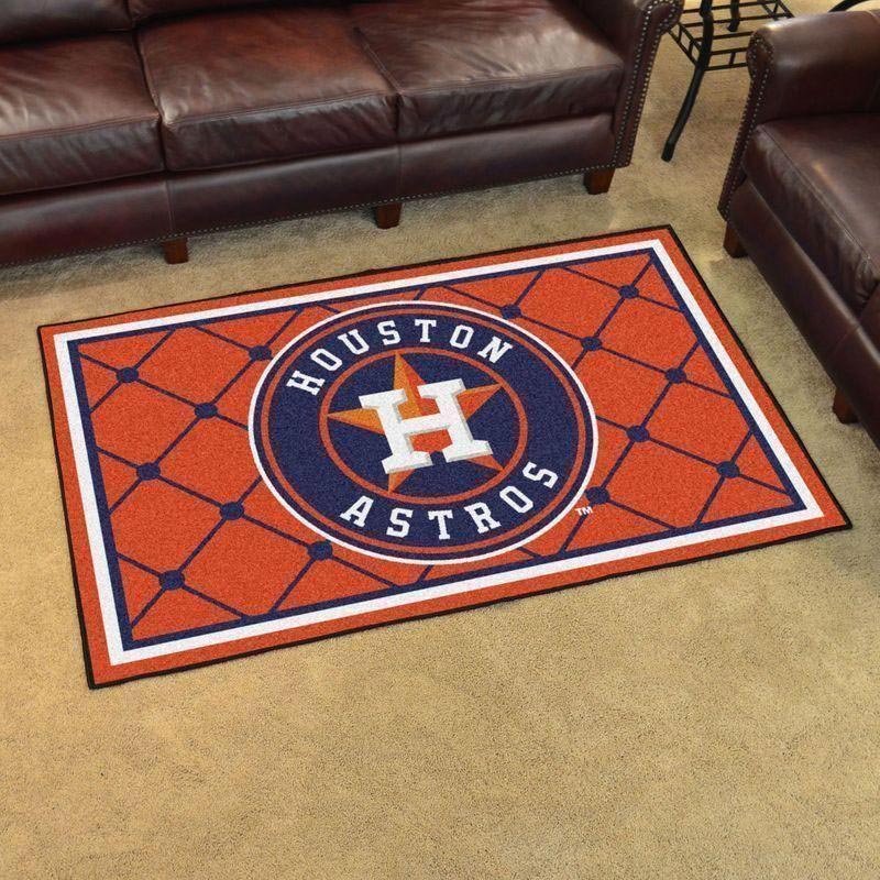 Houston Astros Rug MLB Area Rug Bedroom Area Rug Indoor Rug Rectangle Carpet