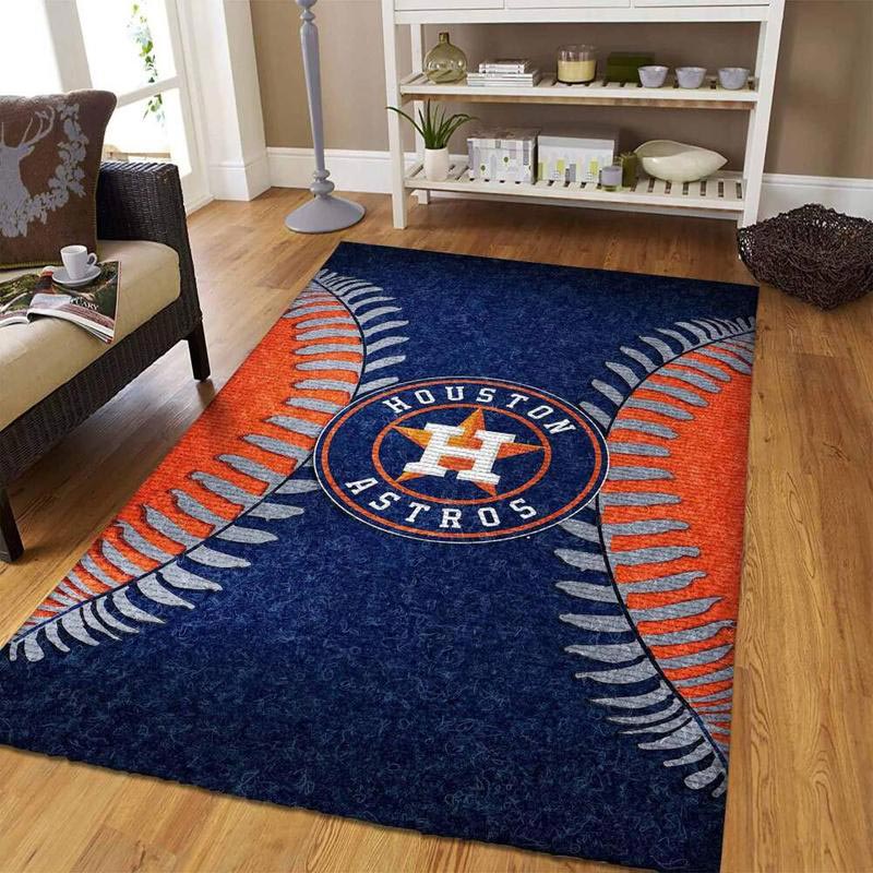 Houston Astros Area Rug MLB Area Rug Bathroom Rugs Indoor Indoor Rugs Rectangle Carpet