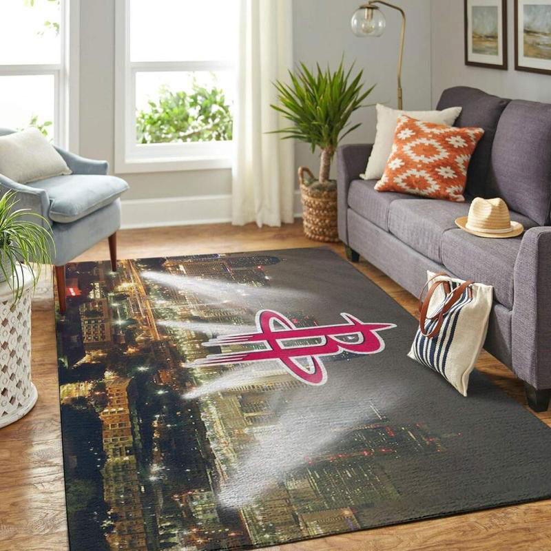 Houston Rockets Rug NBA Area Rug Dining Room Rugs Indoor Indoor Rug Rectangle Carpet