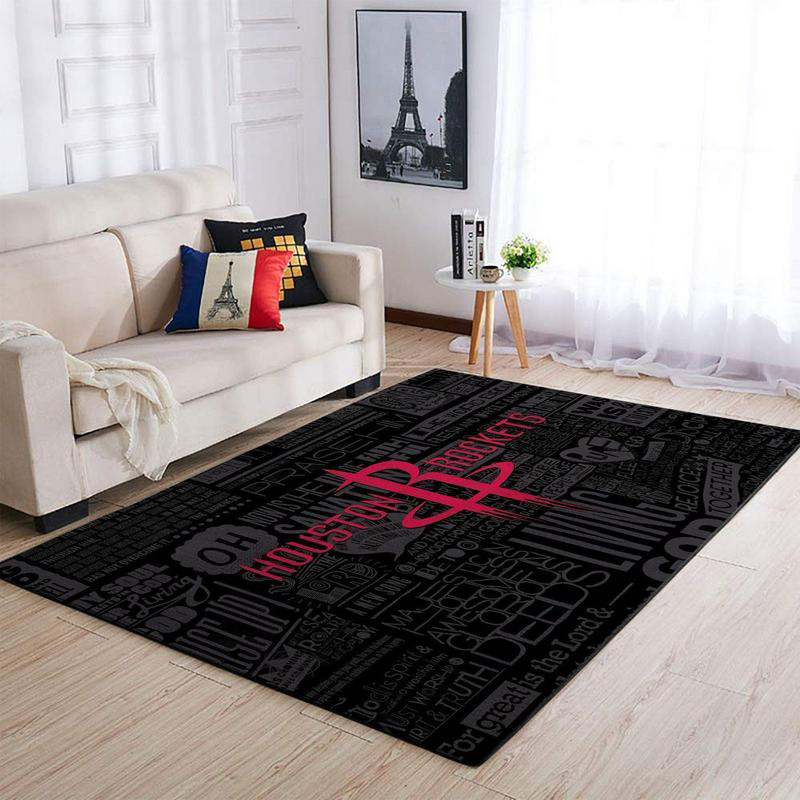 Houston Rockets Rug NBA Area Rug Bedroom Rug Indoor Indoor Rug Rectangle Carpet