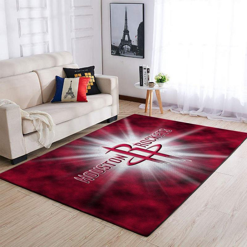 Houston Rockets Rug NBA Area Rug Dining Room Rugs Indoor Indoor Rugs Rectangle Carpet