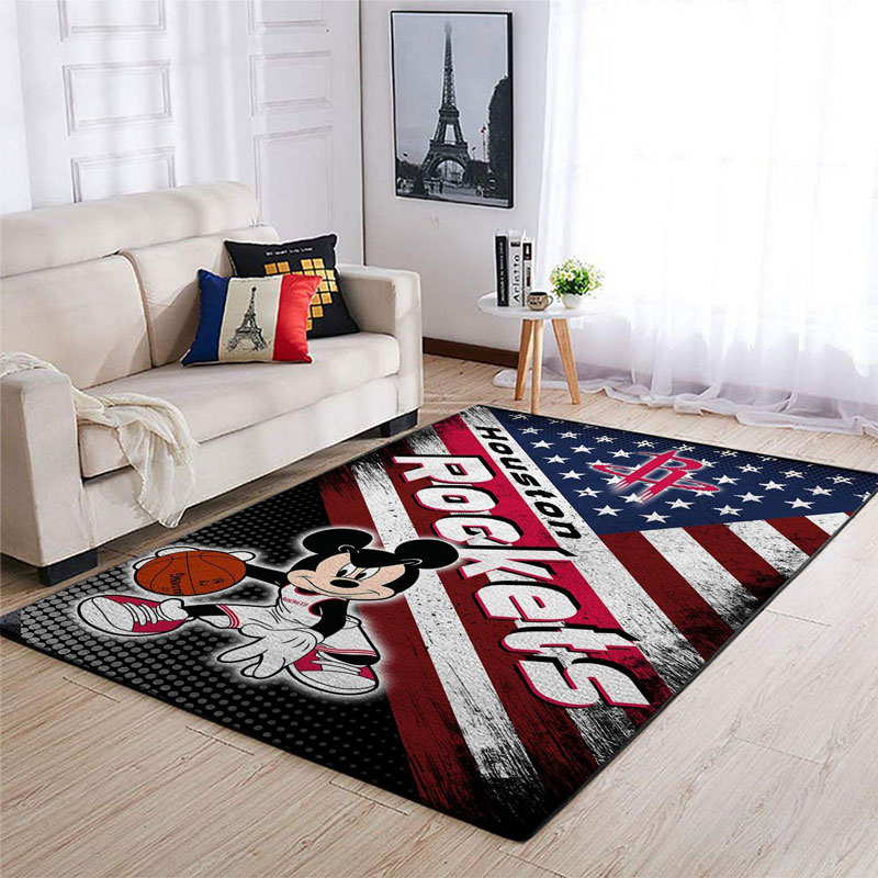 Houston Rockets Rug NBA Area Rug Living Room Rug Indoor Rugs Rectangle Carpet