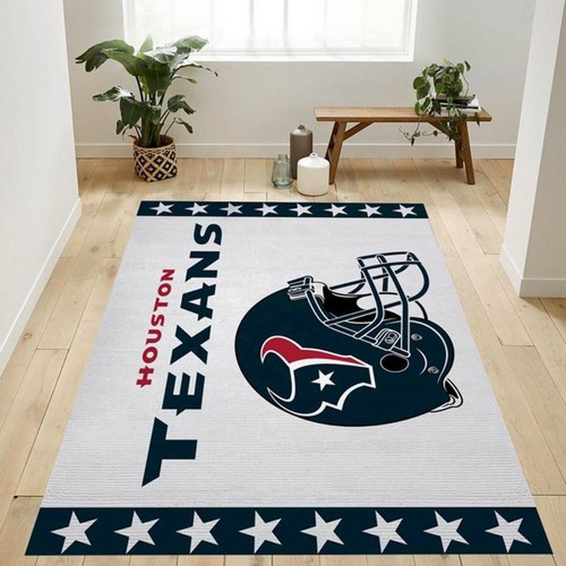 Houston Texans Rug NFL Area Rug Bedroom Area Rug Indoor Rugs Rectangle Carpet