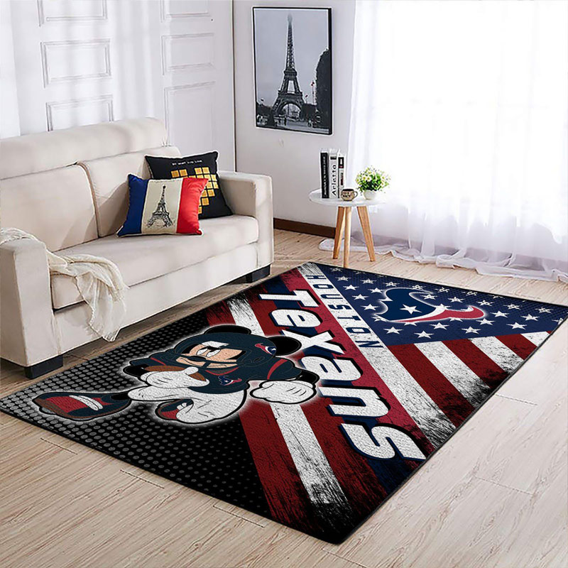 Houston Texans Rug NFL Area Rug Bedroom Rug Indoor Rug Rectangle Carpet