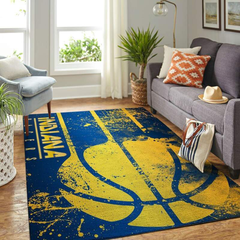 Indiana Pacers Rug NBA Area Rug Dining Room Rug Indoor Indoor Rugs Rectangle Carpet