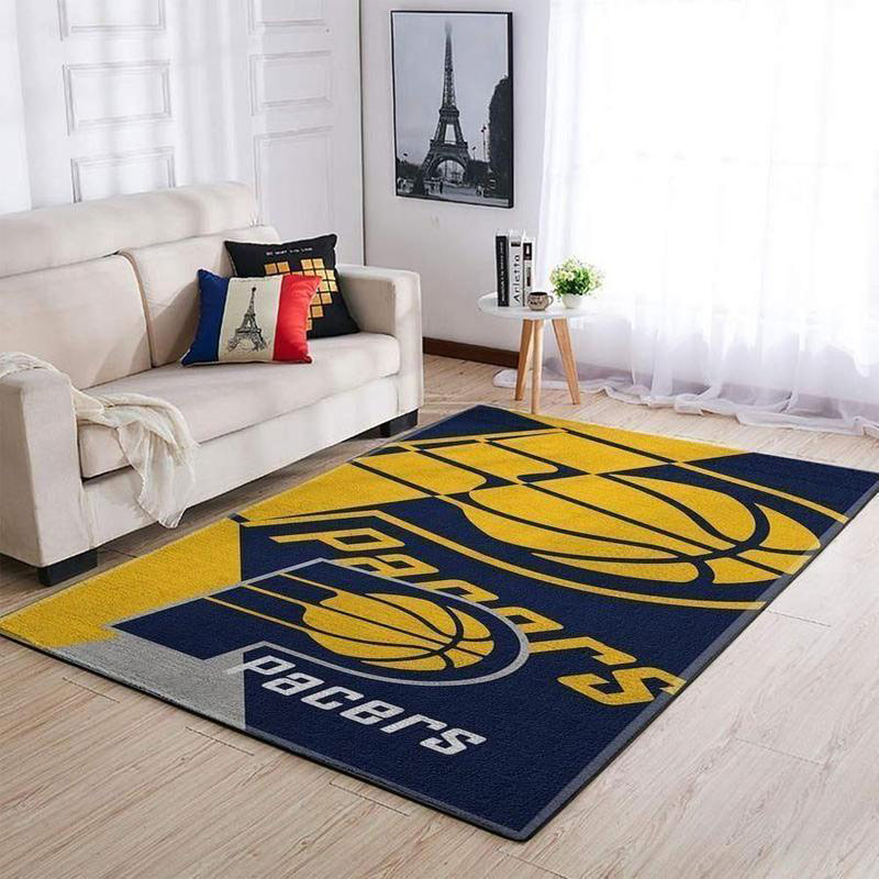 Indiana Pacers Area Rug NBA Area Rug Bedroom Area Rug Indoor Rug Rectangle Carpet