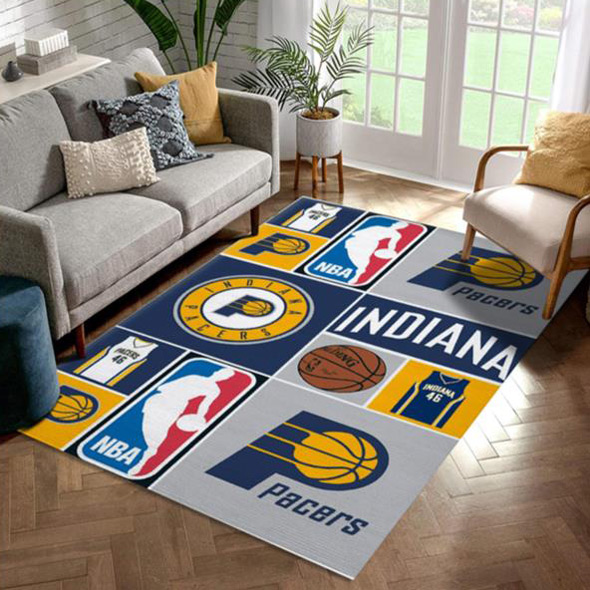 Indiana Pacers Rug NBA Area Rug Bedroom Rug Indoor Indoor Rugs Rectangle Carpet
