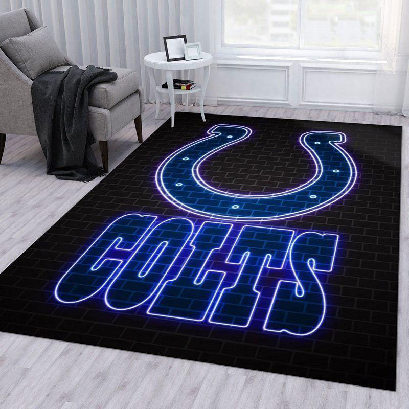 Indianapolis Colts Area Rug NFL Area Rug Living Room Area Rug Indoor Rugs Rectangle Carpet