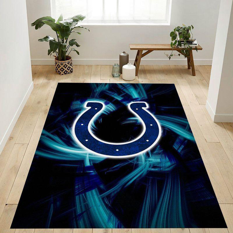 Indianapolis Colts Area Rug NFL Area Rug Dining Room Rugs Indoor Indoor Rugs Rectangle Carpet