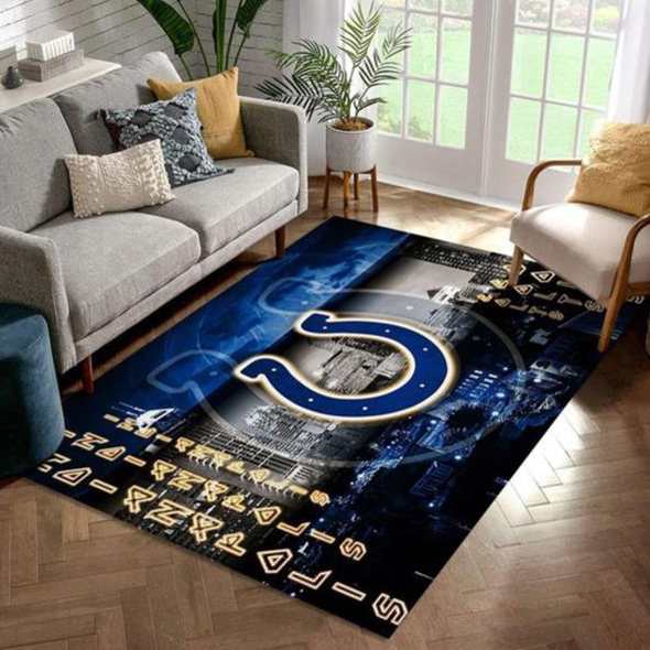 Indianapolis Colts Area Rug NFL Area Rug Bedroom Rug Indoor Indoor Rug Rectangle Carpet