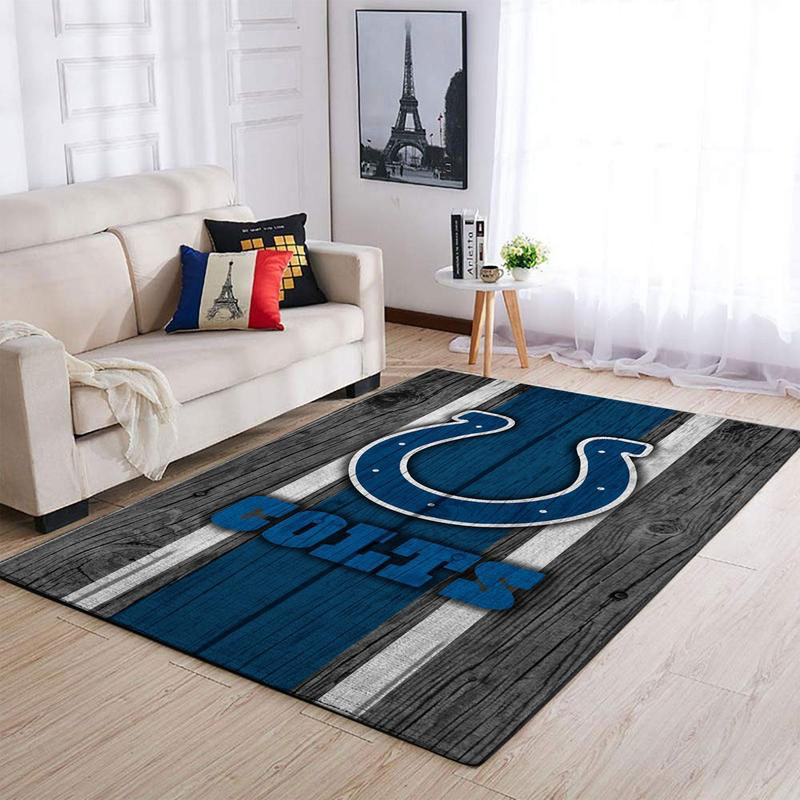 Indianapolis Colts Area Rug NFL Area Rug Living Room Area Rug Indoor Rug Rectangle Carpet
