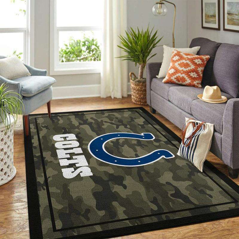 Indianapolis Colts Area Rug NFL Area Rug Living Room Rug Indoor Rug Rectangle Carpet