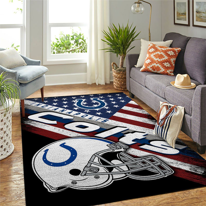 Indianapolis Colts Area Rug NFL Area Rug Bathroom Rug Indoor Rugs Rectangle Carpet