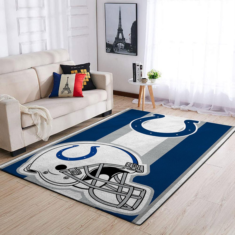 Indianapolis Colts Area Rug NFL Area Rug Bedroom Area Rug Indoor Indoor Rugs Rectangle Carpet