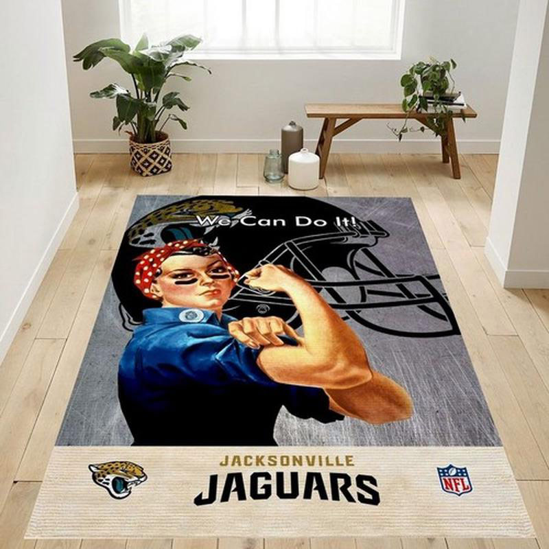 Jacksonville Jaguars Area Rug NFL Area Rug Bedroom Rug Indoor Rug Rectangle Carpet
