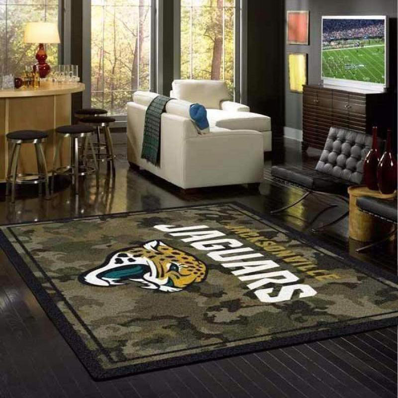 Jacksonville Jaguars Area Rug NFL Area Rug Living Room Area Rug Indoor Indoor Rugs Rectangle Carpet