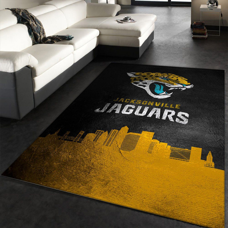 Jacksonville Jaguars Rug NFL Area Rug Bedroom Area Rug Indoor Rugs Rectangle Carpet