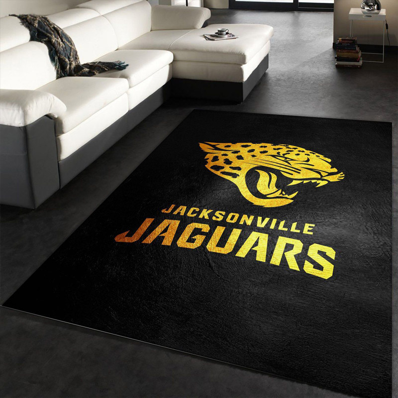 Jacksonville Jaguars Area Rug NFL Area Rug Dining Room Rug Indoor Rugs Rectangle Carpet