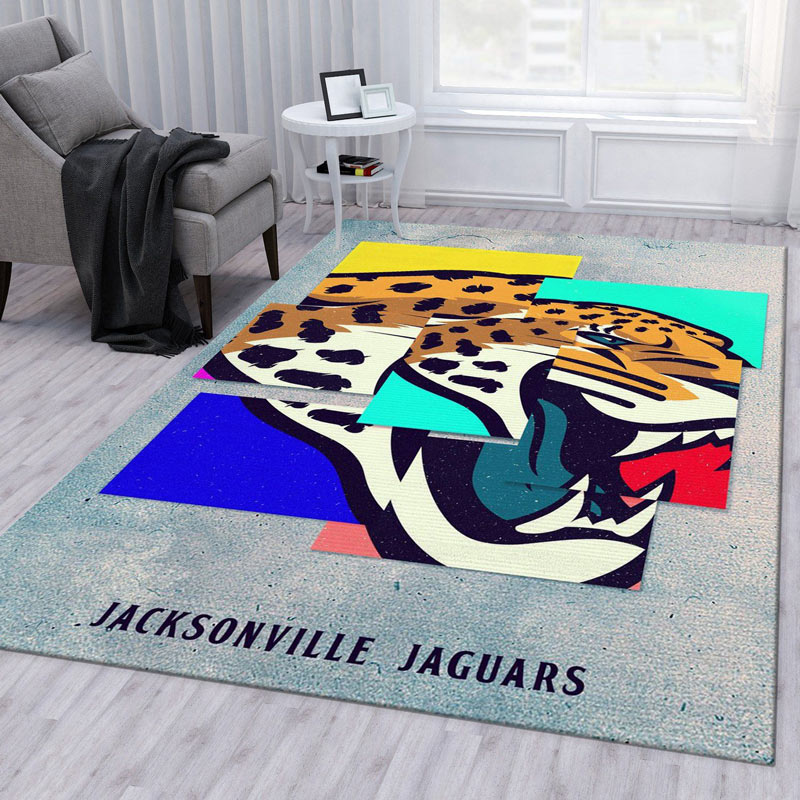 Jacksonville Jaguars Area Rug NFL Area Rug Dining Room Rugs Indoor Indoor Rug Rectangle Carpet