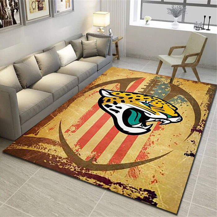 Jacksonville Jaguars Area Rug NFL Area Rug Dining Room Rugs Indoor Indoor Rugs Rectangle Carpet