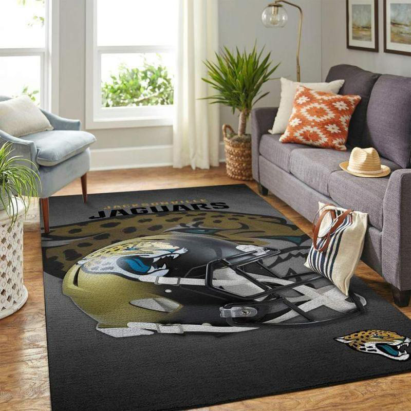 Jacksonville Jaguars Rug NFL Area Rug Bathroom Rug Indoor Rug Rectangle Carpet