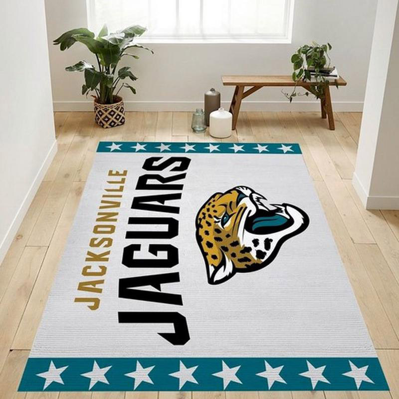 Jacksonville Jaguars Rug NFL Area Rug Living Room Rug Indoor Indoor Rug Rectangle Carpet