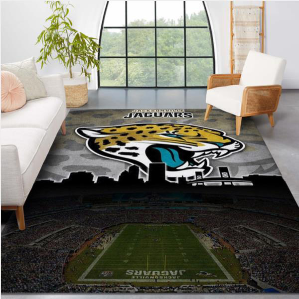 Jacksonville Jaguars Rug NFL Area Rug Bedroom Area Rug Indoor Rugs Rectangle Carpet