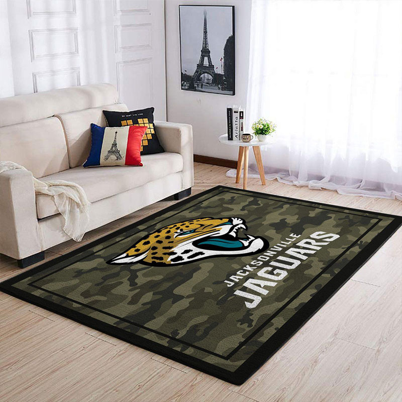 Jacksonville Jaguars Area Rug NFL Area Rug Bedroom Area Rug Indoor Rug Rectangle Carpet