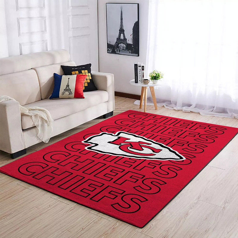 Kansas City Chiefs Rug NFL Area Rug Dining Room Rug Indoor Indoor Rugs Rectangle Carpet