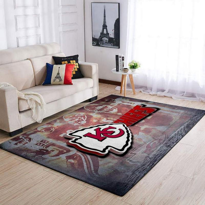 Kansas City Chiefs Rug NFL Area Rug Bedroom Area Rug Indoor Rug Rectangle Carpet