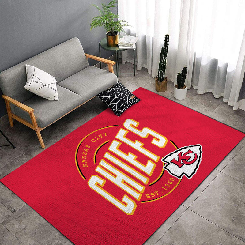 Kansas City Chiefs Area Rug NFL Area Rug Bathroom Rugs Indoor Rug Rectangle Carpet