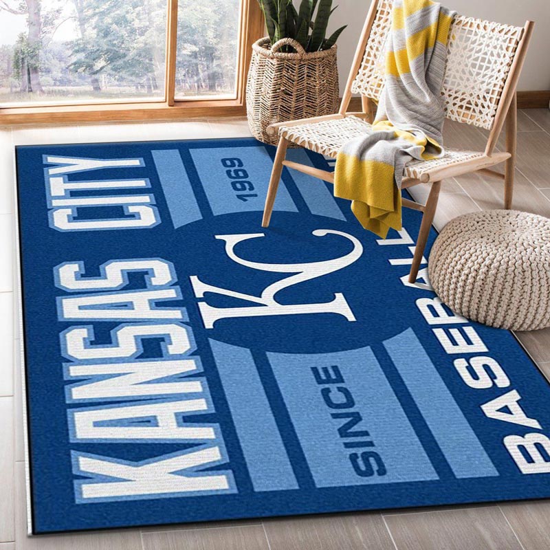 Kansas City Royals Rug MLB Area Rug Living Room Area Rug Indoor Indoor Rug Rectangle Carpet