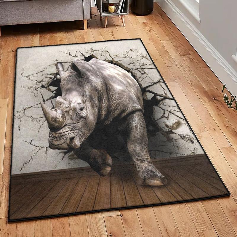 Large Area Rugs Rhinoceros Rug