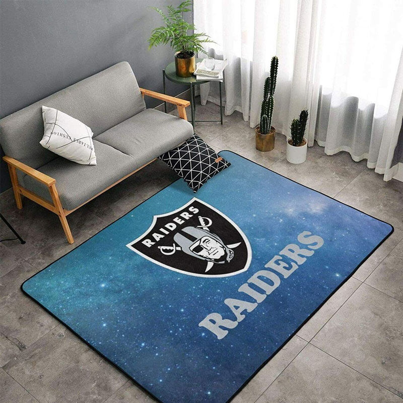 Las Vegas Raiders Area Rug NFL Area Rug Living Room Rug Indoor Rug Rectangle Carpet