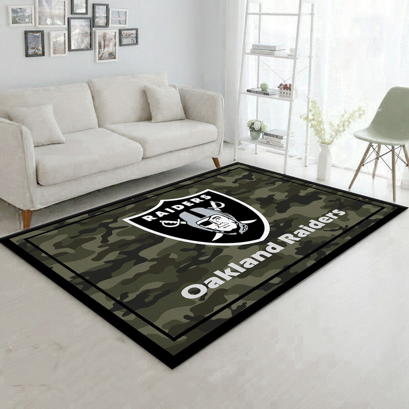 Las Vegas Raiders Rug NFL Area Rug Living Room Area Rug Indoor Indoor Rug Rectangle Carpet