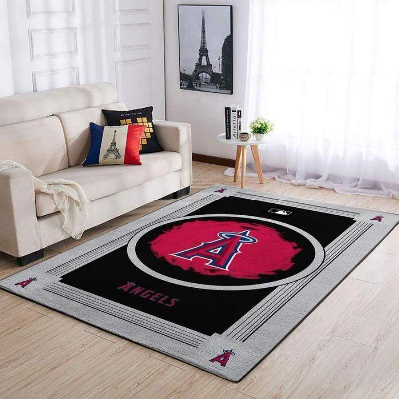 Los Angeles Angels Area Rug MLB Area Rug Dining Room Rugs Indoor Indoor Rug Rectangle Carpet