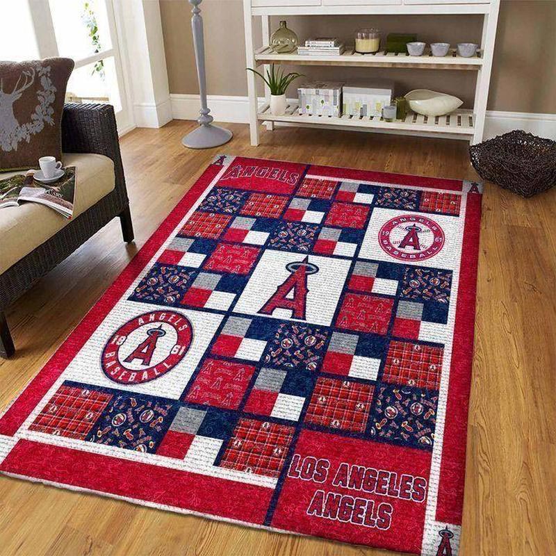 Los Angeles Angels Rug MLB Area Rug Dining Room Rug Indoor Rug Rectangle Carpet