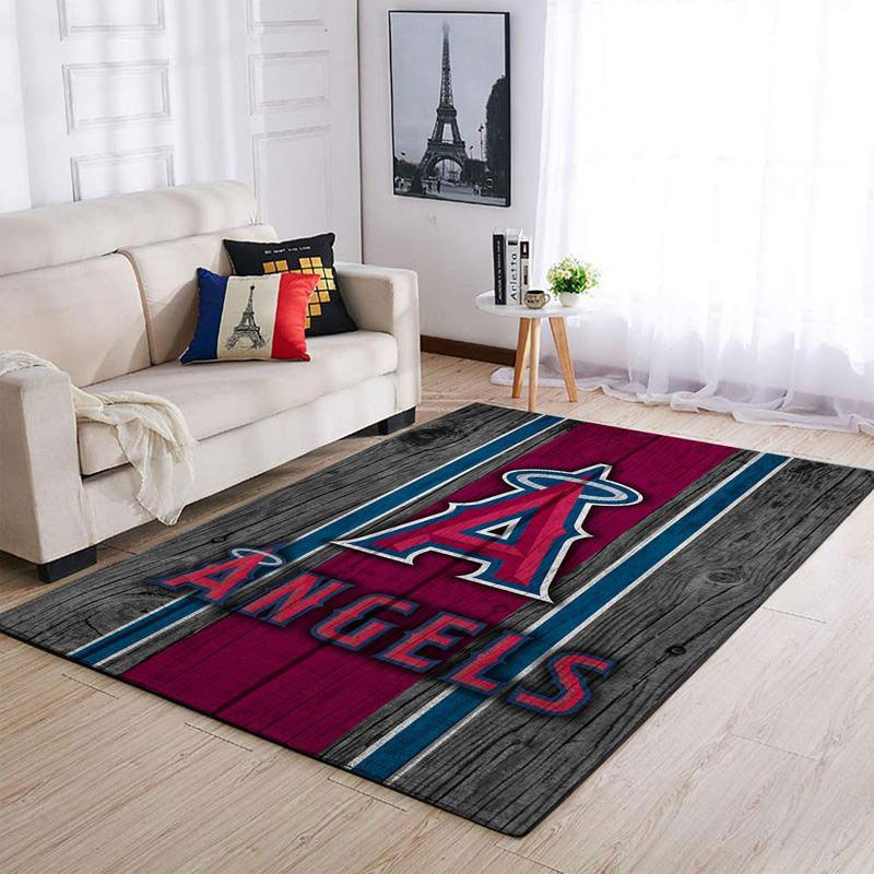Los Angeles Angels Area Rug MLB Area Rug Bedroom Area Rug Indoor Rug Rectangle Carpet