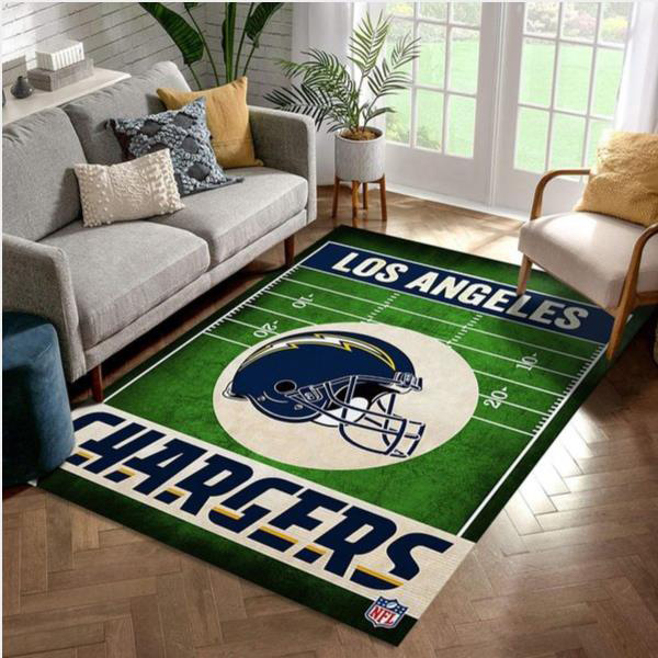 Los Angeles Chargers Rug NFL Area Rug Living Room Area Rug Indoor Rug Rectangle Carpet
